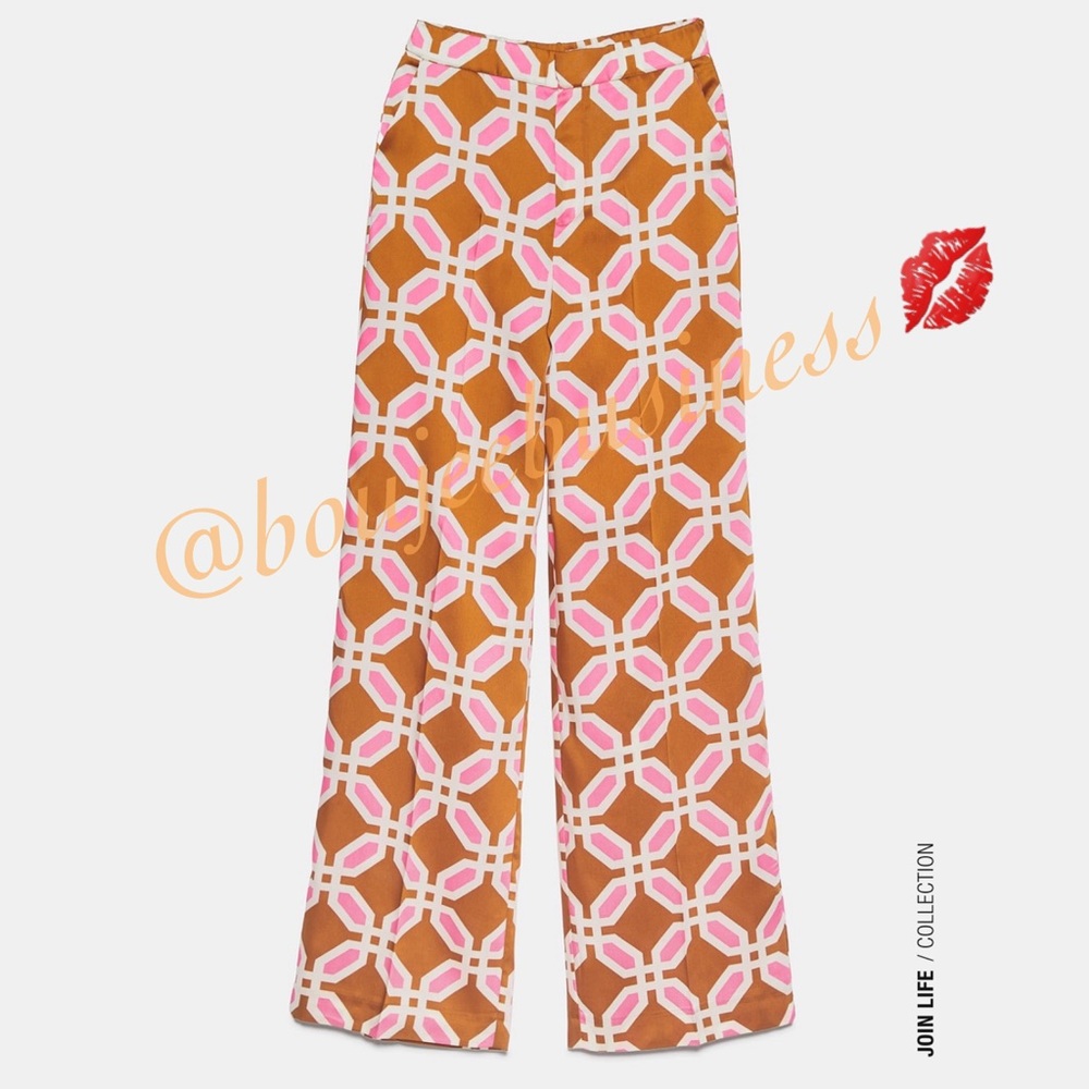 ZARA BNWT Pajama Style Lounge Wear Pants - Picture 9 of 15